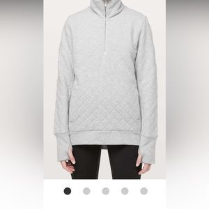 Lululemon Forever Warm Pullover Heathered Vapor Size 8